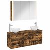 vidaXL Bathroom Furniture Set 4 pcs Smoked Oak