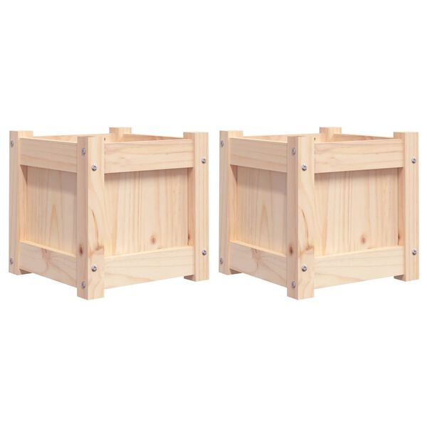vidaXL Garden Planters 2 pcs Solid Wood Pine