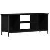 vidaXL TV Cabinet 102 x 35 x 45 cm Black Oak Engineered Wood