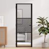 vidaXL Glass Door Fretwork Black 76 x 3.5 x 201.5 cm Aluminium