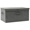 vidaXL Storage boxes Non-woven fabric 2 compartments Anthracite