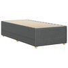 vidaXL Bed Frame without Mattress Dark Grey Single Fabric