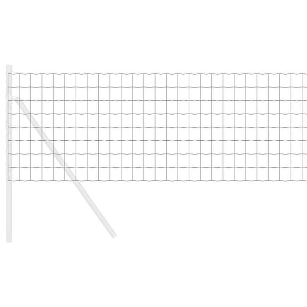 vidaXL Euro Fence Grey 0.6 x 25 m PVC-coated iron