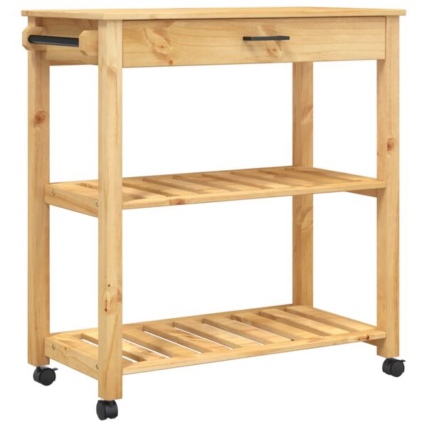 vidaXL Kitchen Trolley MONZA 84x40x88.5 cm Solid Wood Pine