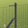 vidaXL Fence Posts Manual 7 pcs Grey Ø32mm 150 cm Galvanised steel