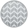 vidaXL Outdoor Carpet ARAKIL Grey &Oslash;120 cm PP