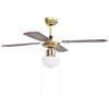 vidaXL Ceiling Fan with Light 106 cm Brown