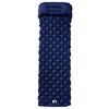 vidaXL Inflating Camping Mattress with Pillow 1-Person Navy Blue