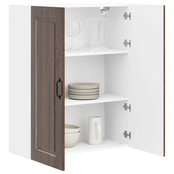 vidaXL Kitchen Wall Cabinet Brown Oak 80 x 31 x 100 cm Engineered Wood
