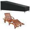 vidaXL Sun Lounger Cover Black 203x81x25/63 cm 420D Oxford