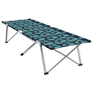 vidaXL Folding Camping Bed Leaf pattern 62 x 194 x 42 cm Oxford fabric