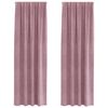vidaXL Curtains with Curtains 2 pcs Dark pink 140 x 225 cm Velvet