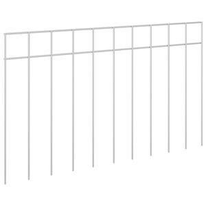 vidaXL Garden Fence Panel 48 pcs 50 x 30 cm Galvanised Steel Silver