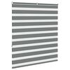 vidaXL Zebra Blind Dark Grey 135x150 cm Fabric Width 130.9 cm Polyester