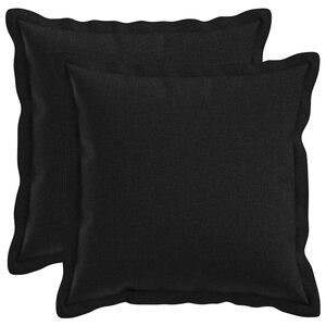 vidaXL Cushion Cover 2 pcs HOUTEN Black 30 x 30 cm Faux Linen