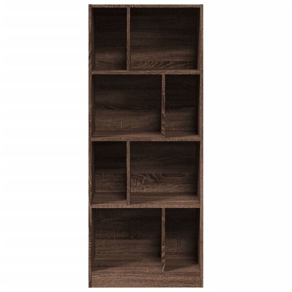 vidaXL Bookcase Brown Oak 57x28.5x141 cm Engineered Wood