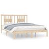 vidaXL Bed Frame without Mattress Solid Wood 160x200 cm (810027+818680)