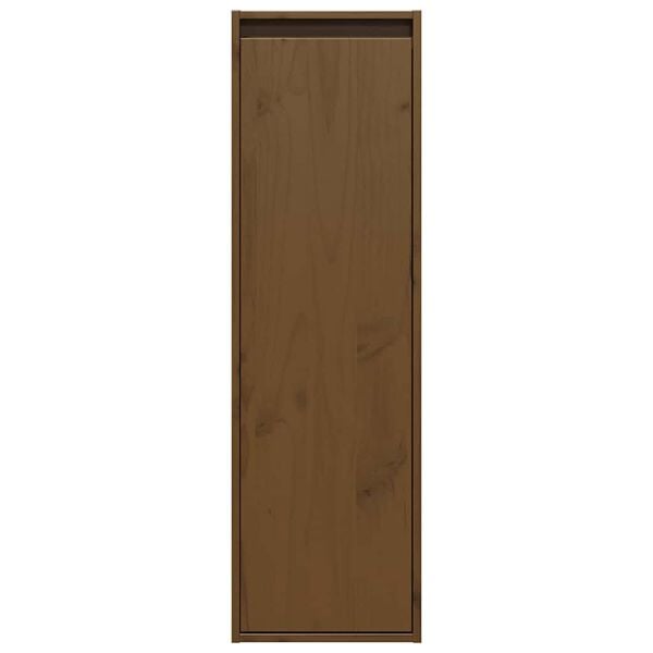 vidaXL Wall Cabinet Honey Brown 30x30x100 cm Solid Pinewood