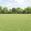 vidaXL Fence with Post Silver 0.6 x 25 m Steel