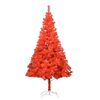 vidaXL Artificial Pre-lit Christmas Tree with Ball Set Red 210 cm PVC