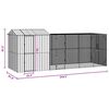 vidaXL Bird Cage Anthracite 621 x 208 x 247 cm Galvanised Steel