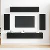 vidaXL TV Cabinet Set 6 pcs Black Oak 100 x 30 x 30 cm Engineered Wood