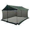 vidaXL Camping Tarp with Mesh Walls Army Green 340 x 260 x 220 cm
