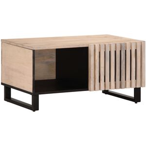 vidaXL Coffee Table White 80x51x40 cm Solid Wood Mango