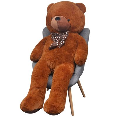 vidaXL XXL Soft Plush Teddy Bear Toy Brown 135 cm