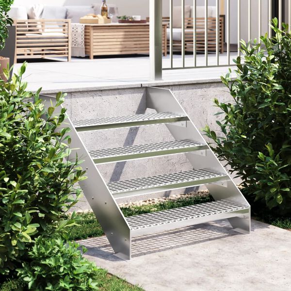 vidaXL Grate Step 80x24x7 cm Galvanised Steel
