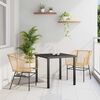 vidaXL Garden Dining Set 3 pcs Brown Poly Rattan