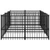 vidaXL Outdoor Dog Kennel Steel 5.63 m&sup2;