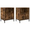 vidaXL Bedside Cabinet 2 pcs Smoked oak 49 x 36 x 61 cm
