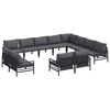vidaXL Garden Sofa Set 12 pcs Black Steel