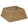vidaXL Christmas Tree Collar Square Natural 60 x 60 x 28 cm Seagrass