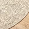 vidaXL Rug ZIZUR Cream &Oslash; 200 cm Jute Look Indoor and Outdoor