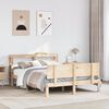 vidaXL Bed Frame with Headboard without Mattress 140x190 cm