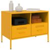vidaXL TV Cabinets 2 pcs Mustard Yellow 68x39x50.5 cm Steel