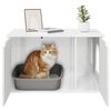 vidaXL Cat House Gloss White 85 x 55 x 53.5 cm Engineered Wood