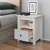 vidaXL Bedside Cabinet White 40x35x49 cm Solid Wood Pine