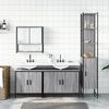 vidaXL 4 Piece Bathroom Furniture Set Grey Sonoma Engineered Wood