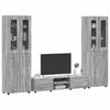 vidaXL TV Cabinet Set with Drawer FLORIN Grey Sonoma Engineered Wood