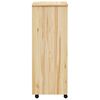 vidaXL Rolling Cabinet with Drawers MOSS Clear Varnish Solid Pine wood