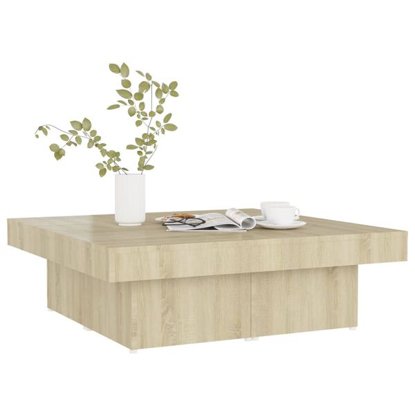 vidaXL Coffee Table Sonoma Oak 90x90x28 cm Engineered Wood