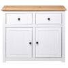 vidaXL Sideboard White 93x40x80 cm Solid Pinewood Panama Range