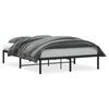 vidaXL Metal Bed Frame without Mattress Black 135x190cm