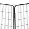 vidaXL Dog Playpen 8 Panels Steel 80x100 cm Black
