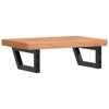 vidaXL Basin Shelf Wall Mounted Steel and Solid Wood Beech