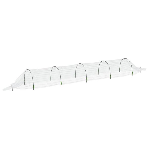vidaXL Netting Tunnels 2 pcs 1.5x5 m Fibreglass and PP
