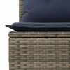 vidaXL Garden Sofa with Cushion Grey 62 x 62 x 69cm Poly Rattan